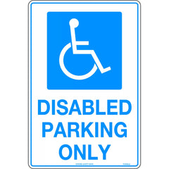 Uniform Safety Signs - 600 x 400mm - Poly - Disabled Parking Only | TC303LP