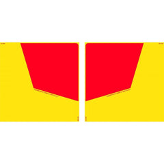 Uniform Safety Signs - 300x300mm - Metal - Class 1 - Red/Ylw - Rear Marker Plates - PAIR | TC4001-M