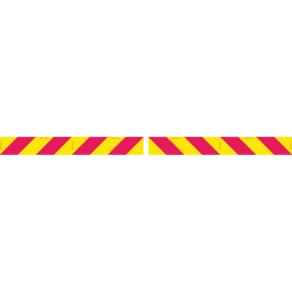 Uniform Safety Signs - 800x100mm - Self Adhesive - Class 1 - Pair - Candy Stripes Pair - VSB Code 81A & 81B | TC4011-A