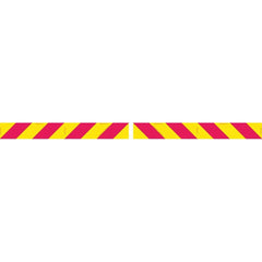 Uniform Safety Signs - 800x100mm - Self Adhesive - Class 1 - Pair - Candy Stripes Pair - VSB Code 81A & 81B | TC4011-A