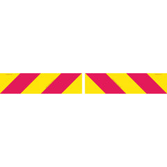 Uniform Safety Signs - 900x150mm - Self Adhesive - Class 1 - Reflective - Pair - Candy Stripes | TC401-A