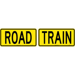 Uniform Safety Signs - 510x250mm - Self Adhesive - Class 2 - 2 piece - Road Train | TC4032-A