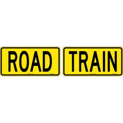 Uniform Safety Signs - 510x250mm - Metal - Class 2 - 2 piece - Road Train | TC4032-M