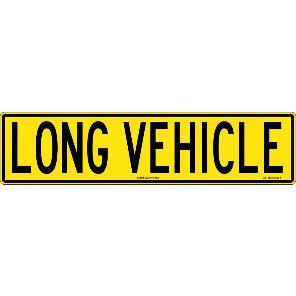 Uniform Safety Signs - 1020x250mm - Metal - Class 2 - Long Vehicle | TC4051-M