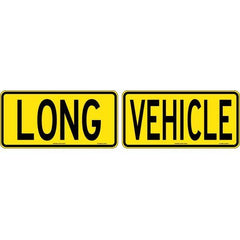 Uniform Safety Signs - 510x250mm - Self Adhesive - Class 2 - 2 piece - Long Vehicle | TC4052-A
