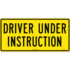 Uniform Safety Signs - 250x525mm - Aluminium - Class 2 - Driver Under Instruction [each] | TC405-ALUM