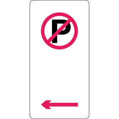 Uniform Safety Signs - 450x225mm - Metal - No Parking Symbol with left arrow | TC414LLSM
