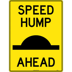 Uniform Safety Signs - 600 x 400mm - Poly - Speed Hump Ahead | TC421LP