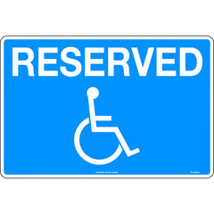 Uniform Safety Signs - 450 x 300mm - Metal - Reserved (Disabled Picto) | TC439LSM