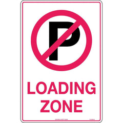 Uniform Safety Signs - 450x300mm - Metal - (No Parking Picto) Loading Zone | TC449LSM