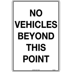 Uniform Safety Signs - 450x300mm - Poly - No Vehicles Beyond This Point | TC455LSP