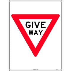 Uniform Safety Signs - 600 x 400mm - Metal - Portrait - Give Way Triangle | TC460LM