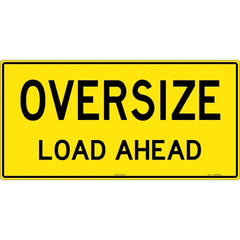 Uniform Safety Signs - 1200 x 600mm - Aluminium - Class 2 - Oversize Load Ahead (Double Sided) | TC472-ALUM