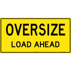 Uniform Safety Signs - 1200x600mm - Metal - Class 2 - Double Sided - Oversize Load Ahead | TC472