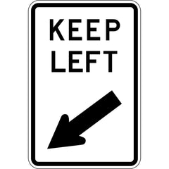 Uniform Safety Signs - 450 x 300mm - Metal - Keep Left | TC474LSM