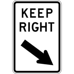Uniform Safety Signs - 450 x 300mm - Metal - Keep Right | TC475LSM