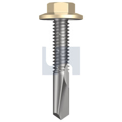 Hobsons - #12-24 x 32 - Classic Cream (Smooth) - S500 SDS Flanged Hex Head - Class 4 - Qty 1000 | TCC54FH1224032