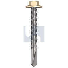 Hobsons - #12-24 x 50 - Classic Cream (Smooth) - S500 SDS Flanged Hex Head - Class 4 - Qty 1000 | TCC54FH1224050