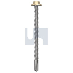 Hobsons - #12-24 x 85 - Classic Cream (Smooth) - S500 SDS Flanged Hex Head - Class 4 - Qty 500 | TCC54FH1224085