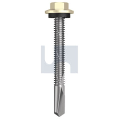 Hobsons - #12-24 x 50 Classic Cream (Smooth) -Cl4 As3566 S500 Sds Hex Head + Washer | Q488-Cc (Pack Of 1000)