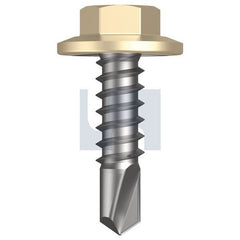Hobsons - #12-14 x 20 - Classic Cream (Smooth) - Metal SDS Flanged Hex Head - Class 4 | TCCM4FH1214020