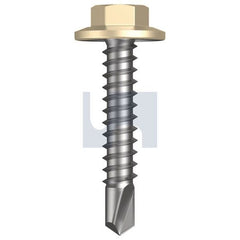 Hobsons - #12-14 x 30 - Classic Cream (Smooth) - Metal SDS Flanged Hex Head - Class 4 | TCCM4FH1214030