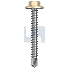 Hobsons - #12-14 x 45 - Classic Cream (Smooth) - Metal SDS Flanged Hex Head - Class 4 | TCCM4FH1214045