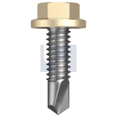 Hobsons - #14-20 x 22 - Classic Cream (Smooth) - Metal SDS Flanged Hex Head - Class 4 - Qty 1000 | TCCM4FH1420022