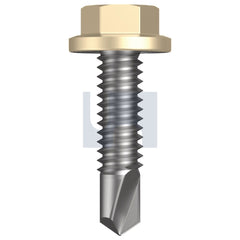 Hobsons - #14-20 x 25 - Classic Cream (Smooth) - Metal SDS Flanged Hex Head - Class 4 - Qty 1000 | TCCM4FH1420025