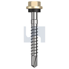 Hobsons - #14-10 x 50 Classic Cream (Smooth) -Cl4 As3566 + Scratchguard Metal Sds Hex Head + Washer | Q335-Cc (Pack Of 1000)