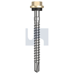 Hobsons - #14-10 x 65 Classic Cream (Smooth) -Cl4 As3566 + Scratchguard Metal Sds Hex Head + Washer | Q340-Cc (Pack Of 500)