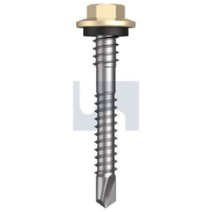 Hobsons - #12-14 x 43 - Classic Cream (Smooth) - Metal SDS Hex + Washer + Xgrip - Class 4 | TCCM4XH1214043