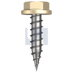 Hobsons - #10-12 x 20 CLASSIC CREAM (SMOOTH) -CL4 AS3566 NEEDLE PT SDS FLANGED HEX | Q150-CC (Pack of 1000)