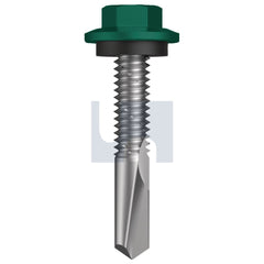 Hobsons - #12-24 x 32 Cottage Green (Permanent) -Cl4 As3566 S500 Sds Hex Head + Washer | Q486-Cg (Pack Of 1000)