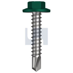 Hobsons - #12-14 x 30 - Cottage Green - Metal SDS Flanged Hex Head - Class 4 | TCGM4FH1214030