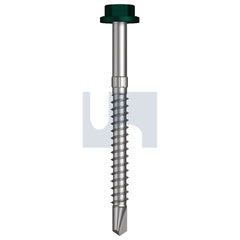 Hobsons - #14-10 x 75 - Cottage Green - + Scratchguard Metal SDS Flg Hex Head - Class 4 - Qty 500 | TCGM4FS1410075