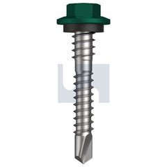 Hobsons - #12-14 x 37 - Cottage Green - Metal SDS Hex + Washer + Xgrip - Class 4 | TCGM4XH1214037