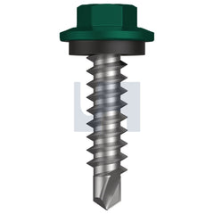 Hobsons - M6.2-11 x 25 Cottage Green (Permanent) -Cl4 As3566 Vmax Sds Hex + Washer | Qa73-Cg (Pack Of 500)