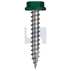 Hobsons - #10-12 x 30 COTTAGE GREEN (PERMANENT) -CL4 AS3566 TYPE 17 FLANGED HEX HEAD | Q523-CG (Pack of 1000)