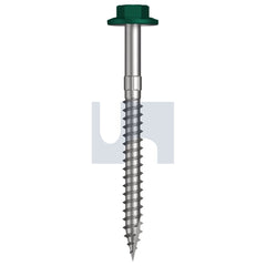 Hobsons - #12-11 x 65 COTTAGE GREEN (PERMANENT) -CL4 AS3566 + SCRATCHGUARD TYPE 17 FLANGED HEX HEAD | Q543-CG (Pack of 500)