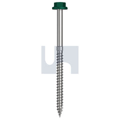 Hobsons - #14-10 x 100 - Cottage Green - + Scratchguard Type 17 Flanged Hex Head - Class 4 - Qty 250 | TCGW4FS1410100