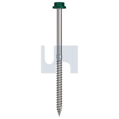 Hobsons - #14-10 x 115 - Cottage Green - + Scratchguard Type 17 Flanged Hex Head - Class 4 - Qty 250 | TCGW4FS1410115