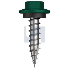 Hobsons - #12-11 x 25 COTTAGE GREEN (PERMANENT) -CL4 AS3566 TYPE 17 HEX HEAD + WASHER | Q600-CG (Pack of 1000)
