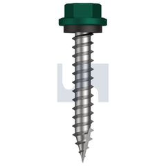 Hobsons - #14-10 x 40 Cottage Green (Permanent) -Cl4 As3566 Type 17 Hex Head + Washer | Q620-Cg (Pack Of 1000)