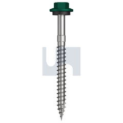 Hobsons - #12-11 x 65 COTTAGE GREEN (PERMANENT) -CL4 AS3566 + SCRATCHGUARD TYPE 17 HEX HEAD + WASHER | Q613-CG (Pack of 1000)
