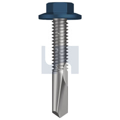 Hobsons - #12-24 x 32 - Deep Ocean (Storm Blue) - S500 SDS Flanged Hex Head - Class 4 - Qty 1000 | TDO54FH1224032