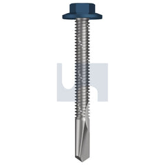 Hobsons - #12-24 x 50 - Deep Ocean (Storm Blue) - S500 SDS Flanged Hex Head - Class 4 - Qty 1000 | TDO54FH1224050