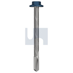 Hobsons - #12-24 x 65 - Deep Ocean (Storm Blue) - S500 SDS Flanged Hex Head - Class 4 - Qty 500 | TDO54FH1224065