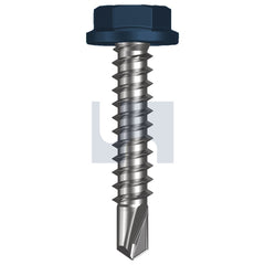 Hobsons - #10-16 x 25 DEEP OCEAN (STORM BLUE) -CL4 AS3566 METAL SDS FLANGED HEX HEAD | Q185-DO (Pack of 1000)