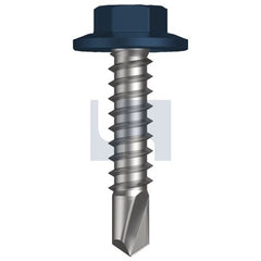 Hobsons - #12-14 x 25 - Deep Ocean (Storm Blue) - Metal SDS Flanged Hex Head - Class 4 | TDOM4FH1214025